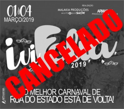 Organizadores do IviFolia 2019 informam cancelamento do evento