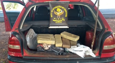 Idoso é preso transportando 36,9 kg de maconha na BR-376