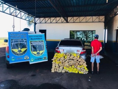 Ivinhema: Jovem de 20 anos é preso com maconha que entregaria por R$ 15 mil em SP