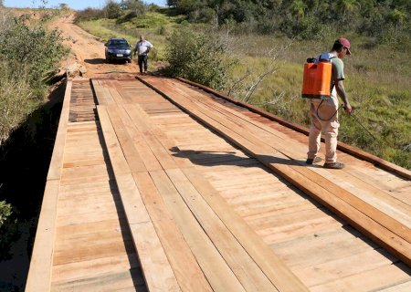 Reformada, trânsito sobre a ponte do Rio Verde já está liberado, informa prefeitura de Jateí