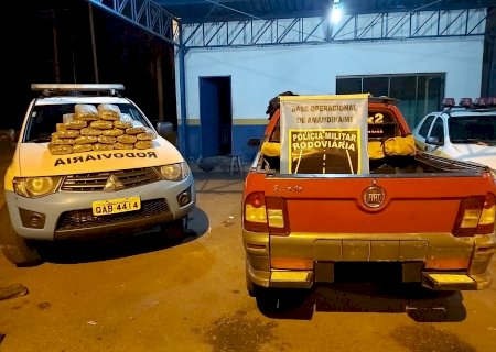 Vila Amandina - PMR localiza 10 quilos de skank em carro que seguia para o Paraná