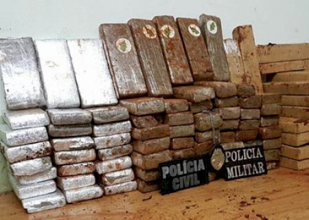 Polícia Militar apreende 123 tabletes de maconha em Glória de Dourados
