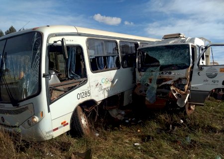 Acidente entre ônibus e caminhão deixa 5 feridos em Guassulândia