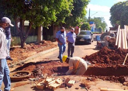 Jateí: Antes de ser 100% asfaltado, distrito de Nova Esperança recebe drenagem e ampliação da rede de esgoto