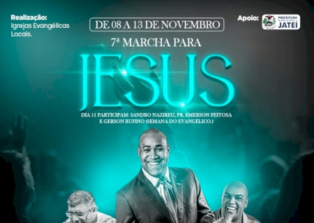 Louvor e Fé: em Jateí, 7ª Marcha para Jesus terá a apresentação do Cantor Gospel Gerson Rufino
