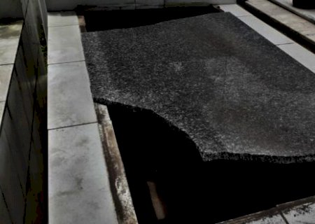 Em Glória de Dourados, túmulo de cemitério municipal é violado.