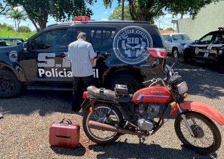 PC de Fátima do Sul prende homem que furtou moto, bicicletas, celulares,  mala de viagem, bonés, relógio, rede e aparelho de choque