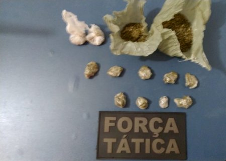 PM de Nova Andradina prende dois jovens por tráfico de drogas e porte de droga para consumo