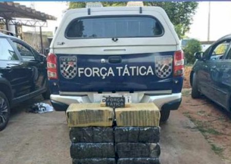 Em Deodápolis, Força Tática apreende mais de 152kg de maconha em veículo