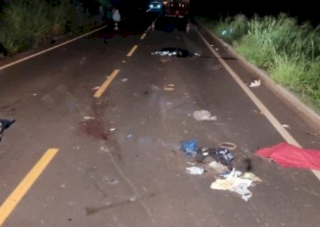 Entre Laguna Carapã e Amambai, 3 pessoas morrem em acidente na MS-379: uma é criança de 3 anos