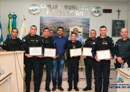 Câmara Municipal de Fátima do Sul aprova Moção de Congratulação a Policiais Militares 