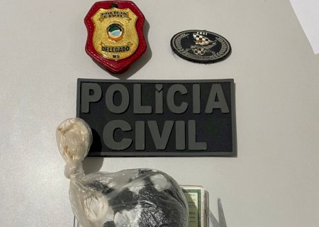 Polícia civil de Vicentina fecha \'boca de fumo\' e prende traficante em flagrante