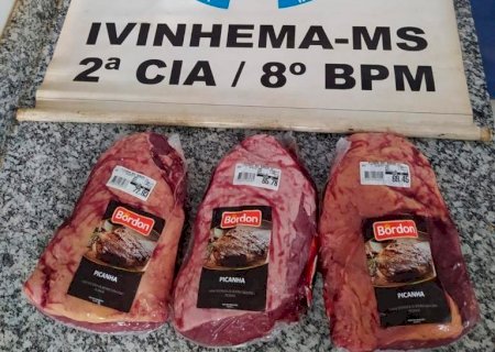Homem é preso em flagrante ao tentar furtar 3 peças de picanha em Ivinhema