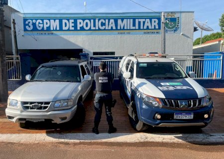 Polícia militar de Vicentina recupera Blazer furtada em Fátima do Sul