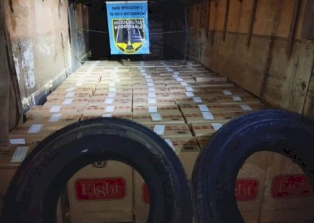 Polícia apreende 4 mil pacotes de cigarro e autua homem por contrabando em Nova Andradina