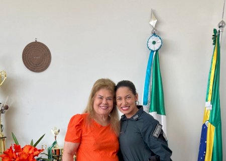 Nova comandante do 14° BPM se reúne com a prefeita de Fátima do Sul Ilda Machado
