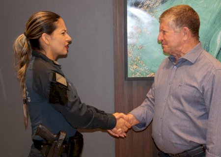 Parceira com segurança: Prefeito de Jateí recebe nova comandante da Polícia Militar da região