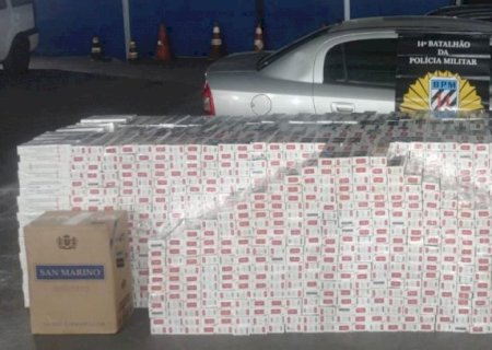 PM de Deodápolis apreende quase 5 mil caixas de cigarro
