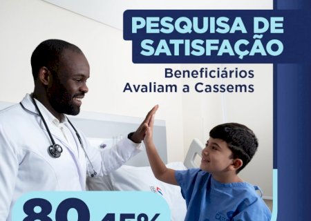 Pesquisa aponta que 80,45% dos beneficiários aprovam o plano de saúde Cassems