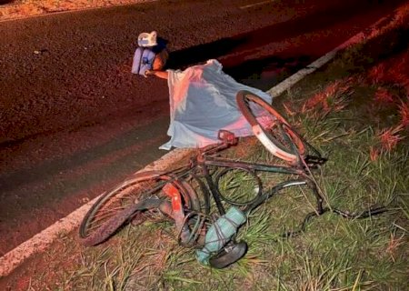 Ciclista morre ao ser atropelado na MS-141, entre Ivinhema e Angélica, e motorista foge sem prestar socorro