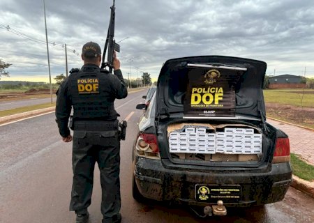 Dupla que levaria quase mil pacotes de cigarros em Deodápolis é presa em Laguna Carapã