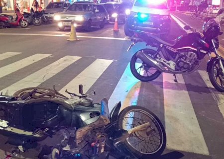 Homem fica gravemente ferido após acidente entre motos em Dourados 