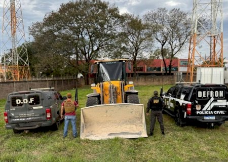 Maquinário agrícola furtado em Caarapó e encontrado em Coronel Sapucaia