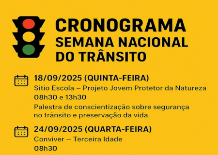 Com palestra e foco na vida, Jateí abre Semana Nacional do Trânsito nesta quinta-feira