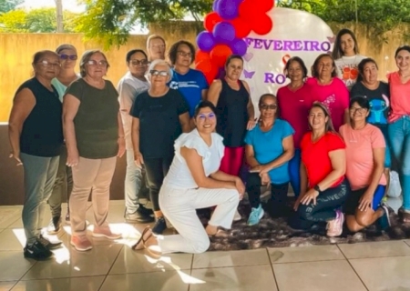 Academia da Saúde de Deodápolis promove ação em alusão ao Fevereiro Roxo e Laranja>