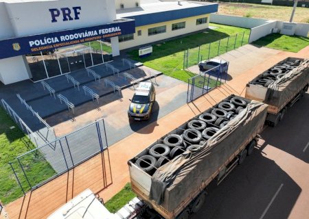 PRF apreende 220 pneus em Dourados (MS)>