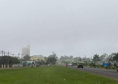 MS tem nevoeiro e volume de chuva de 70 mm na madrugada>