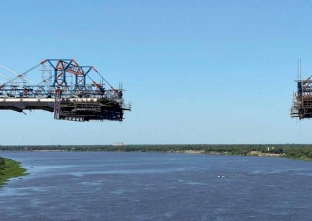 Ponte da Rota Bioceânica entra na fase final e terá ‘beijo das aduelas’ no final de maio