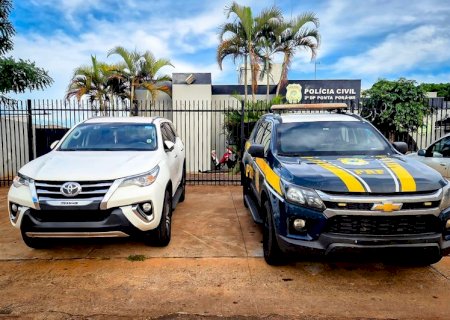 PRF recupera veículo em Ponta Porã (MS)