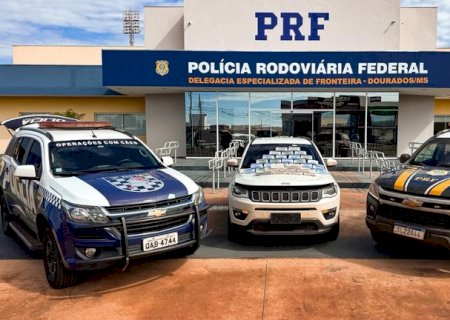 PRF e PM apreendem 38 Kg de cocaína em Dourados (MS)>