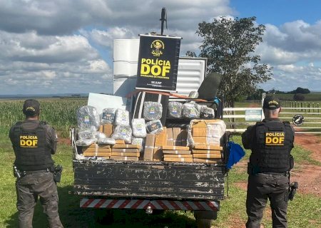 Caminhão de mudança escondia 531 kg de drogas; motorista que ganharia R$ 10 mil pelo 'serviço' foi preso pelo DOF>