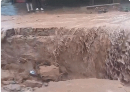 Chuva em volume 3 vezes maior que o esperado abre cratera em Tr&ecirc;s Lagoas