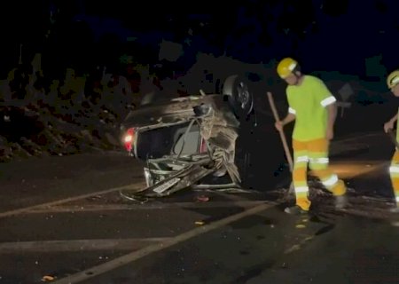 Motorista capota carro comprado horas antes na BR-163>