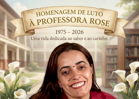 Nota de falecimento da professora Rose de Deodápolis